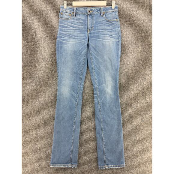 Raleigh Denim Jeans Womens 27 Blue Straight Leg Light Wash Mid Rise 5 Pocket - Picture 1 of 16